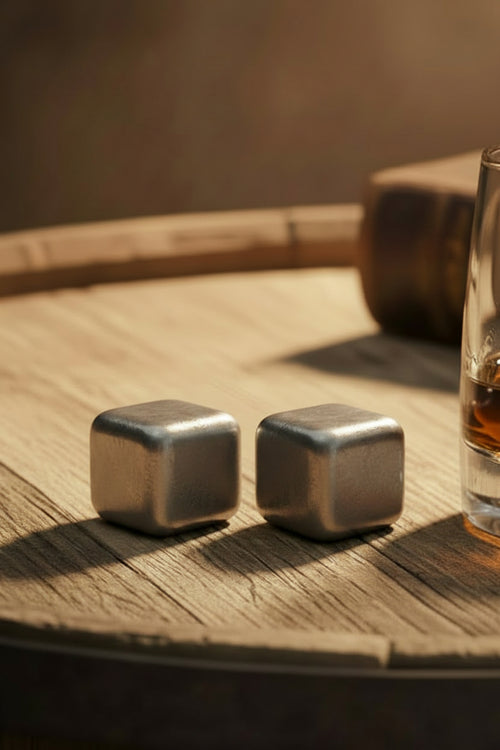 Titanium Scotch Chilling Cubes — Pair
