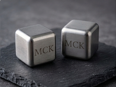 Titanium Scotch Chilling Cubes — Pair